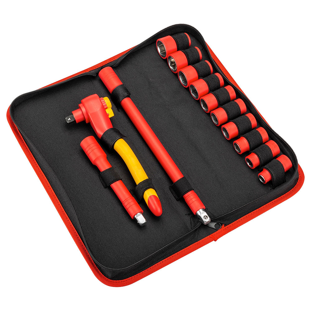 Powerbuilt 3/8in Dr 13pc VDE Socket Set W/Storage Case