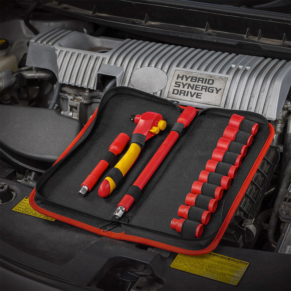 Powerbuilt 3/8in Dr 13pc VDE Socket Set W/Storage Case