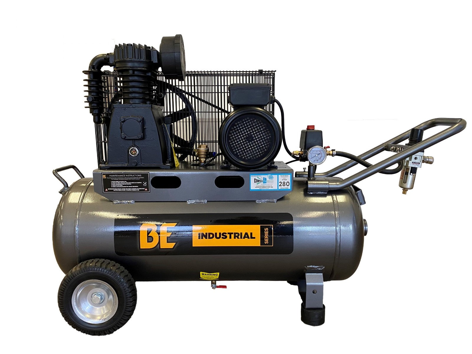 BE 70L Air Compressor - 2.5hp, Belt Drive | E7025