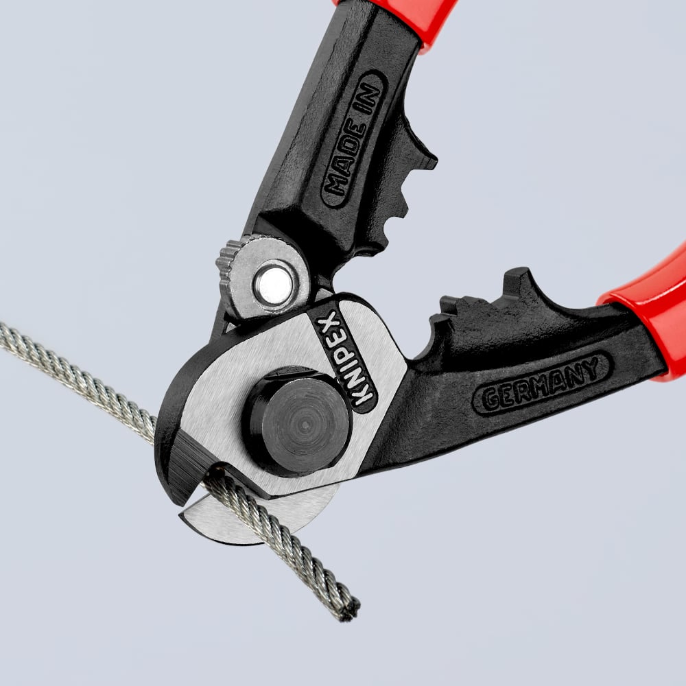 KNIPEX Shears Wire Rope 190mm Plas