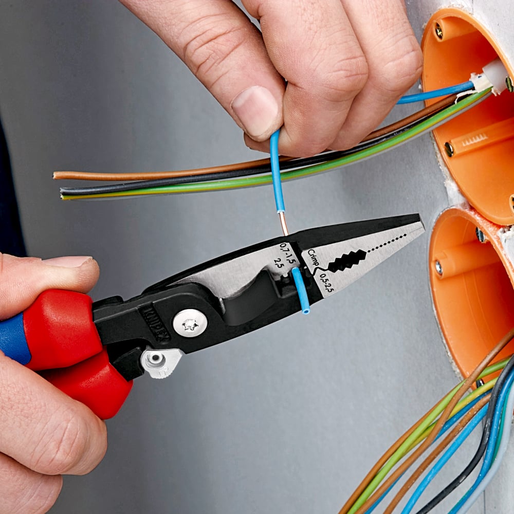 KNIPEX 6-in-1 Electrical Installation Pliers 200mm