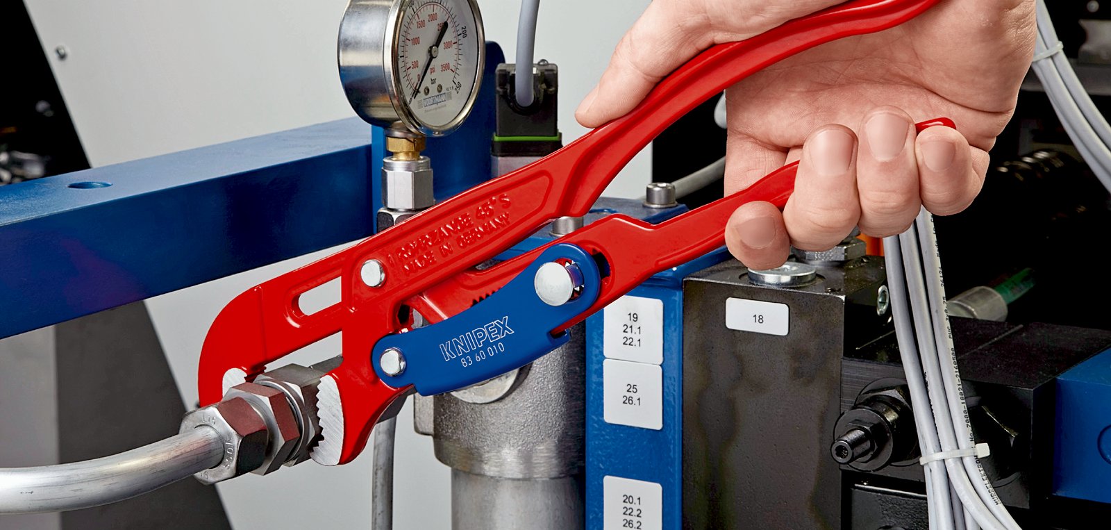KNIPEX Pipe Wrench S-Type 420mm Fast Adjustment