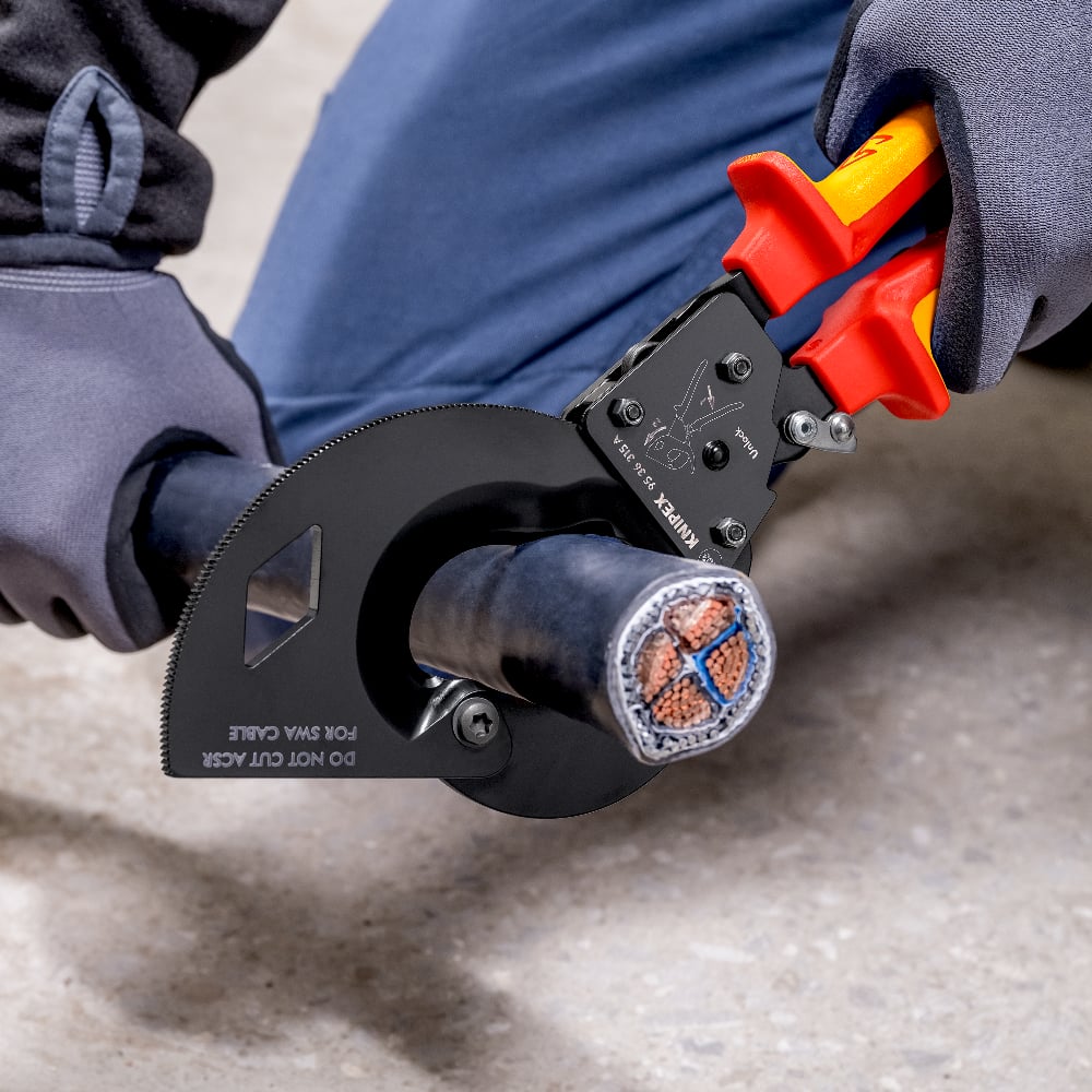 KNIPEX Ratcheting Cable Cutter (VDE) for SWA Cable, 315mm