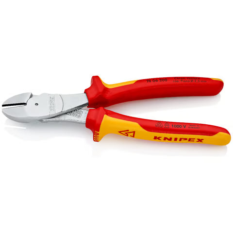 KNIPEX High Leverage Diagonal Cutting Pliers (VDE), 200mm