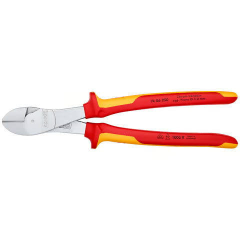 KNIPEX High Leverage Diagonal Cutting Pliers (VDE), 250mm