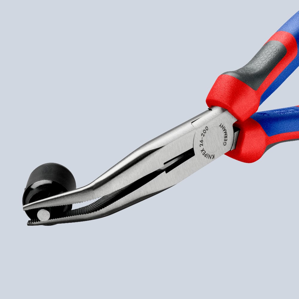 KNIPEX Long Nose Pliers Bent 200mm Cushion Grip
