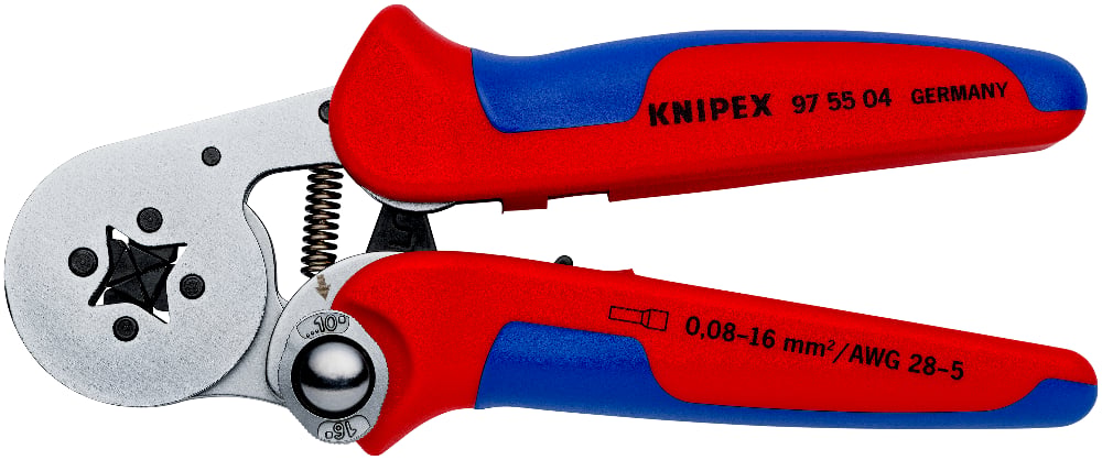 KNIPEX Self-Adjusting Crimping Pliers for Wire Ferrules Square Crimp