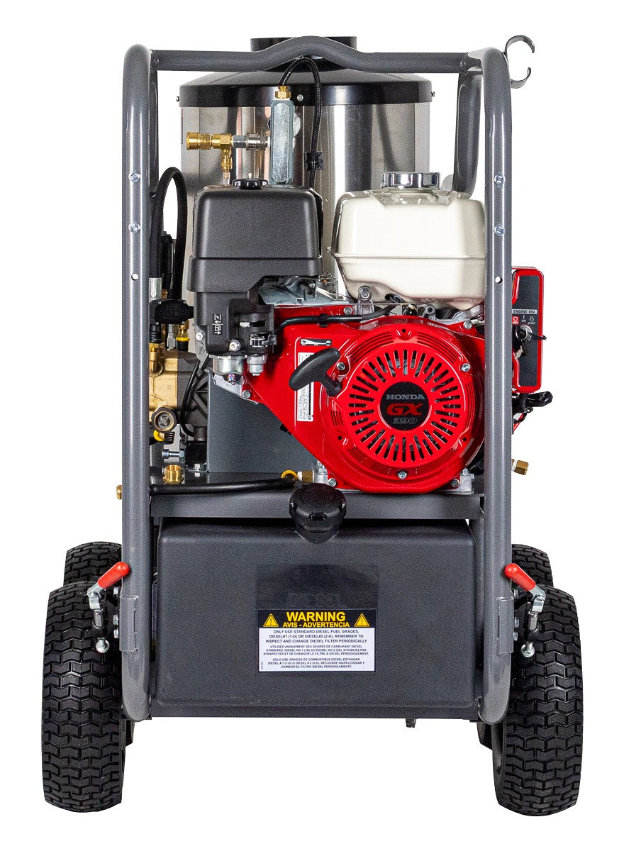 BE 4,000 PSI Hot Water Petrol Pressure Washer - Honda GX390 | HOT4013P-HE