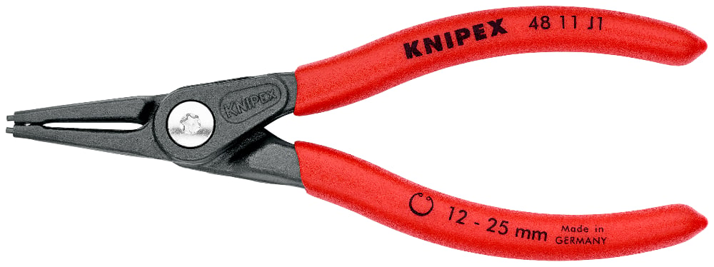 KNIPEX Pliers, Precision Internal Circlip Straight, 12 - 25 mm Ø, 140mm