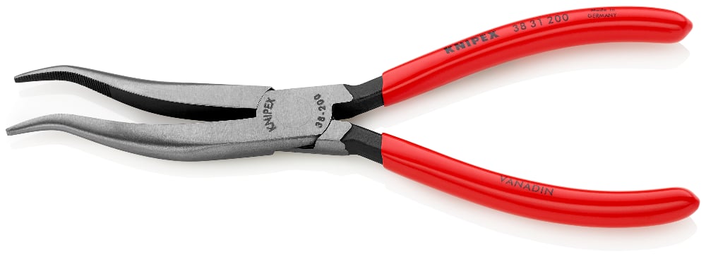 KNIPEX Mechanics Long Nose Pliers 200mm Wavy