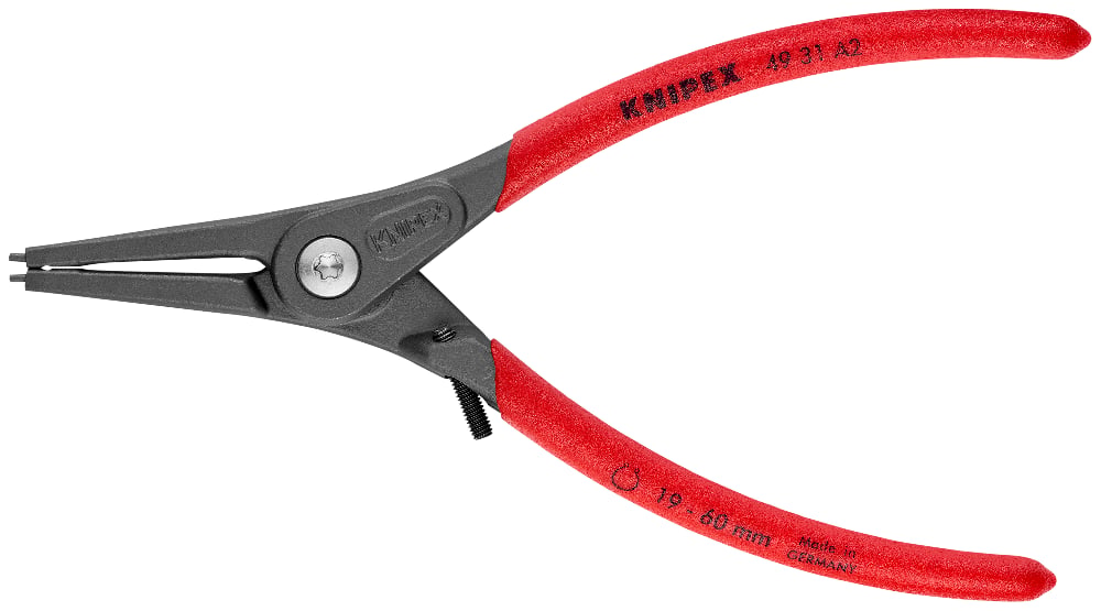KNIPEX Precision Circlip Pliers External Straight 180mm with Overstretch Limiter