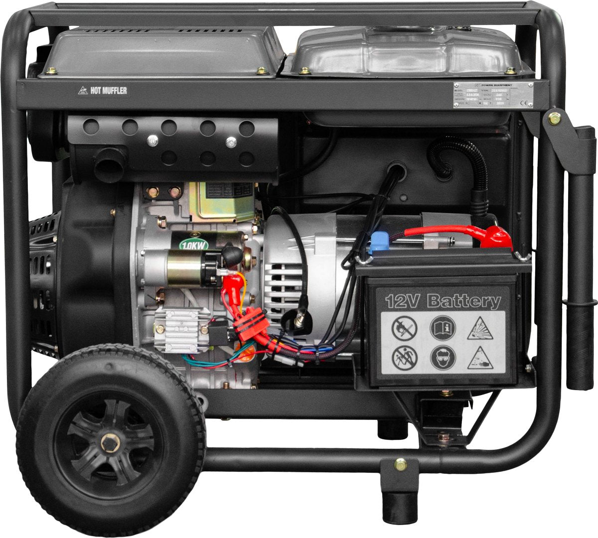 BE 7.9kVA Diesel Generator - Single Phase Open Frame with RCD | G7900D-ILET