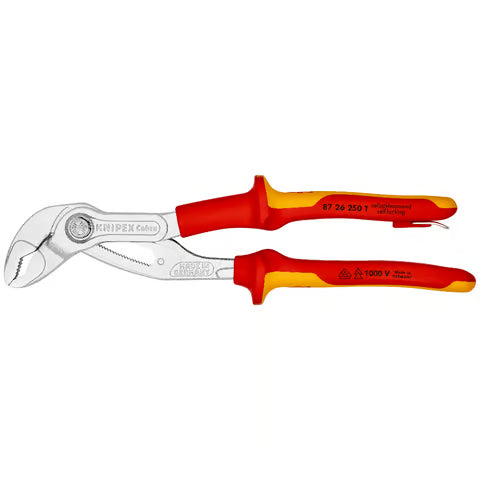 KNIPEX Cobra Water Pump Pliers 250mm 1000V VDE with Tether
