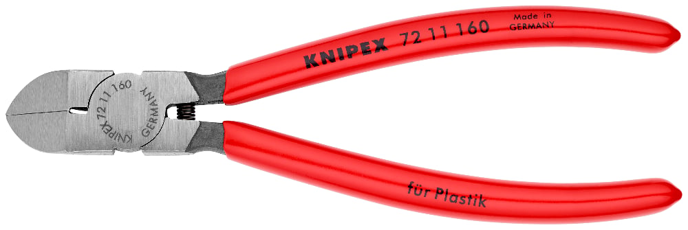 KNIPEX Diagonal Cutters for Plastic - Flush Cut 45° Angle