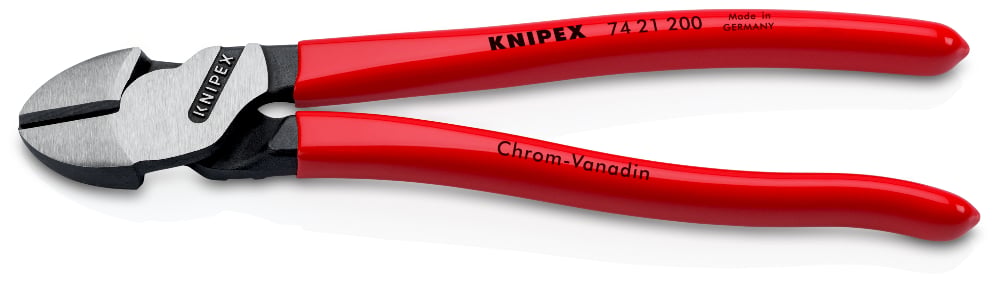 KNIPEX Pliers Diag Cut 200mm Angle Hi/Lever Cush