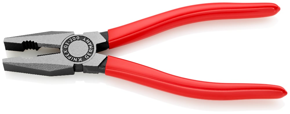 KNIPEX Pliers, Combination, Plastic Coated, 200mm