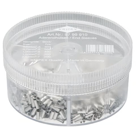 KNIPEX Assortment Box with Non-Insulated Wire Ferrules 500pc