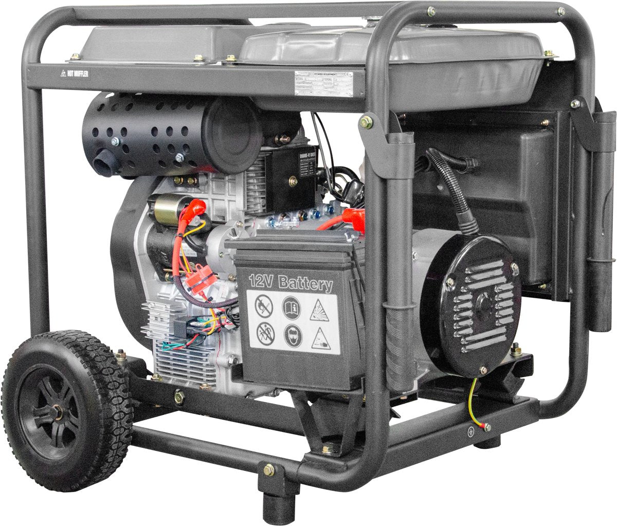 BE 10kVA Diesel Generator - 3-Phase Single Phase Open Frame with RCD | G10000D-ILET3