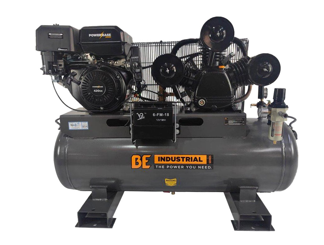 BE 160L Air Compressor - 15hp Petrol, Belt Drive | P16015-RE