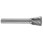Holemaker Carbide Burr 1/8x1/8x1/8in Inverted Cone Shape DC
