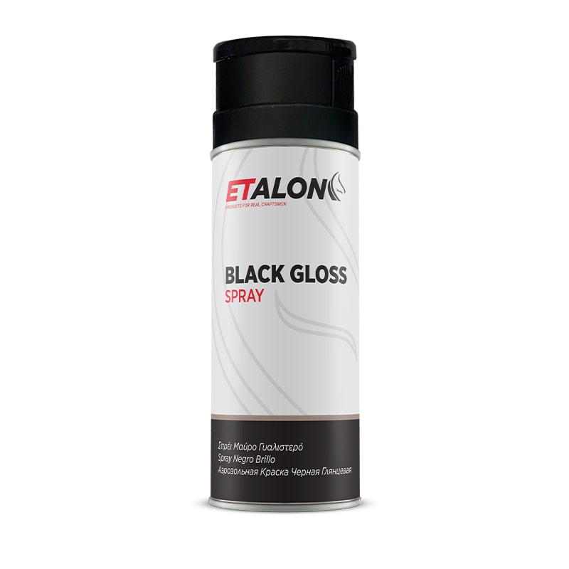 Etalon Gloss Black Aerosol (400ml) Covers about 2.7 SQM Single Coat.