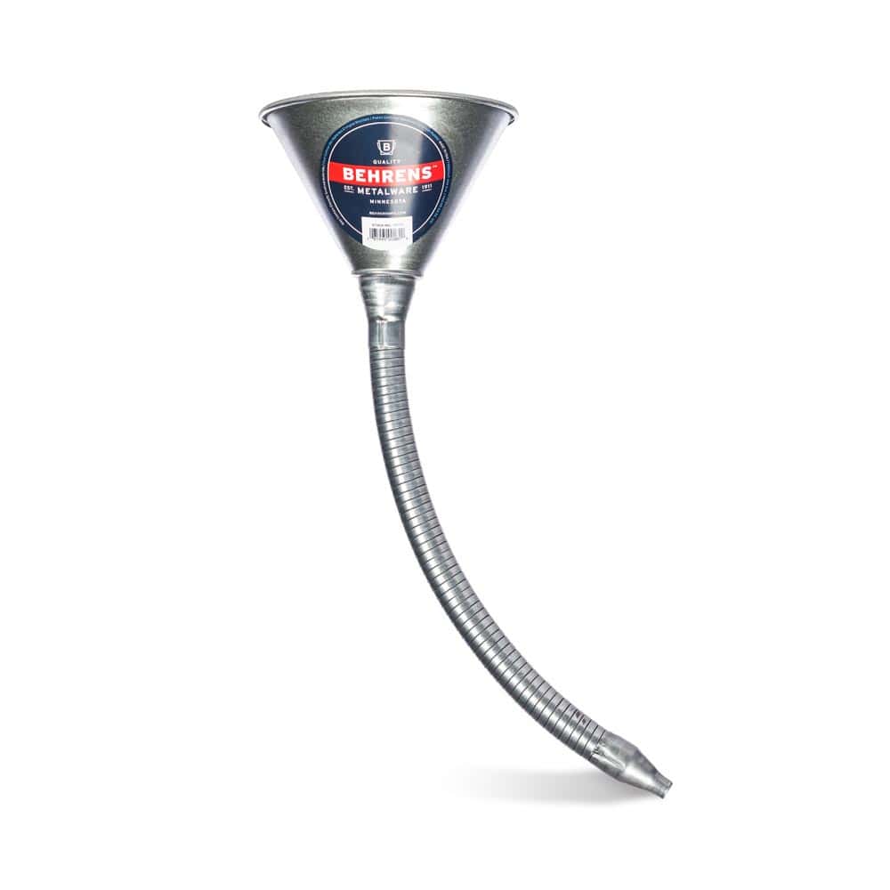 1 Quart (946ml) Galvanized Steel 14″ Flex Spout Funnel