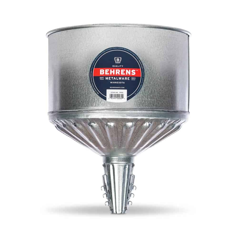 8 Quart (7.57LT) Galvanized Steel Lock-On Tractor Funnel