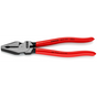 KNIPEX Pliers, Combination High Leverage, Plastic Coated, 225mm