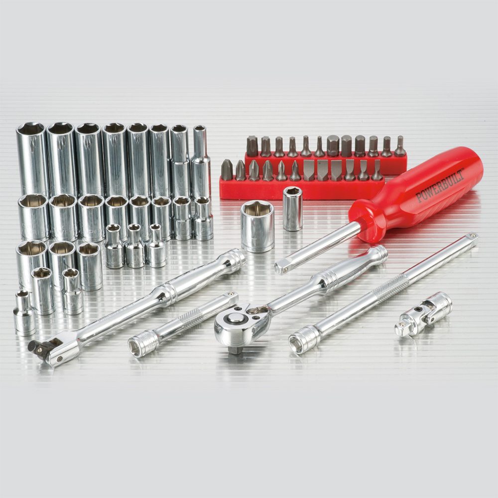 Powerbuilt 1/4” Dr 58pc Combination Socket Set