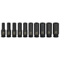 Powerbuilt 1/2in Dr 10pc Metric Deep Impact Socket Set