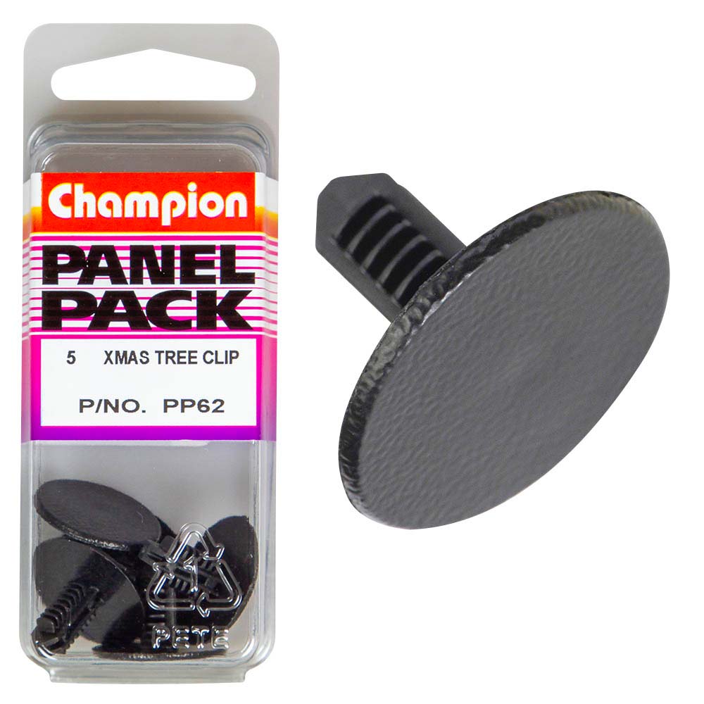 Champion Xmas Tree Clip Black 20.8mm HD x 13.5mm -5pk**