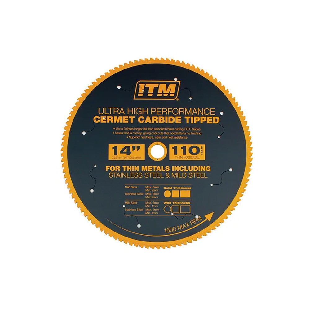 ITM 350mm Cermet Carbide Metal Cutting Blade, 110T