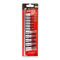 Powerbuilt 1/4in Dr 3/8in Dr 11pc Tamper Proof Star / Torx Bit Socket Set