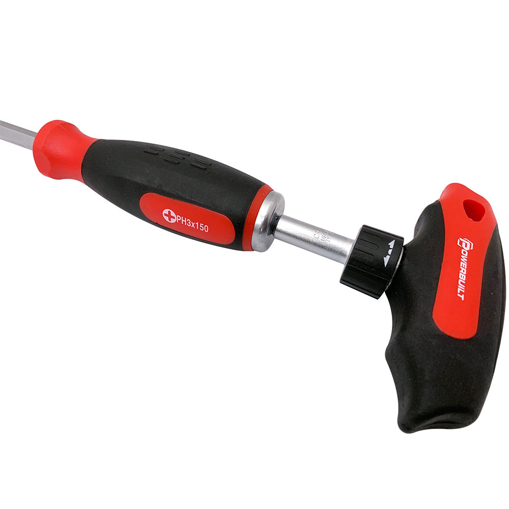 Powerbuilt 8pc ‘Go-Through’ Screwdriver Set