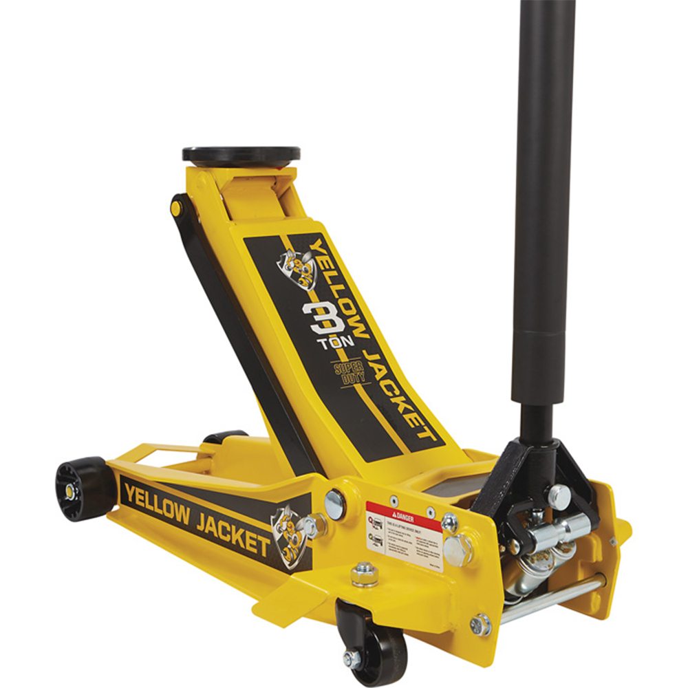 Powerbuilt 3 Ton / 2700kg Professional Super Duty Trolley Jack Yellow Jacket