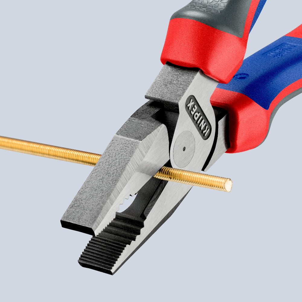 KNIPEX Pliers, Combination High Leverage, Cushion Grip, 200mm
