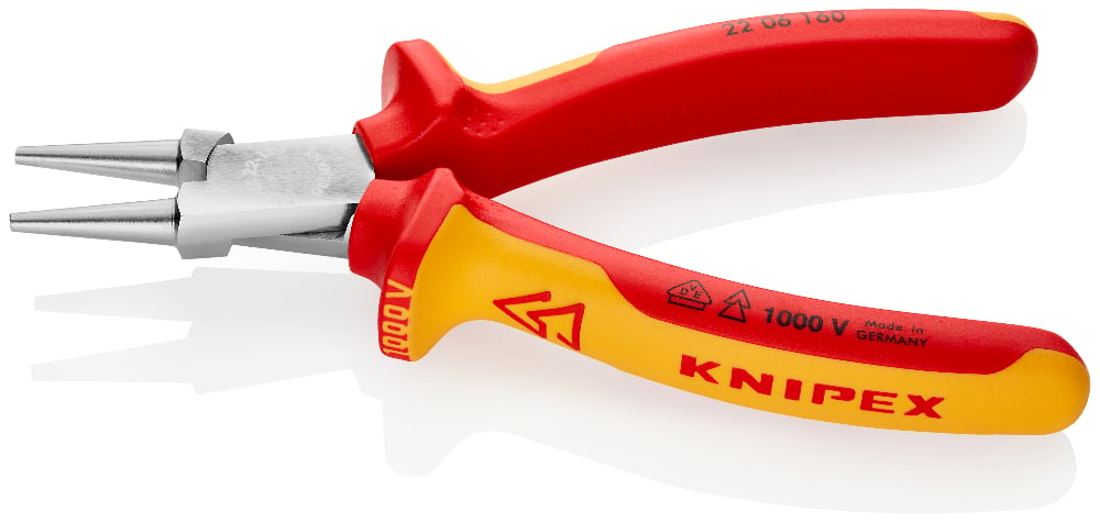 KNIPEX Round Nose Pliers 160mm 1000V VDE