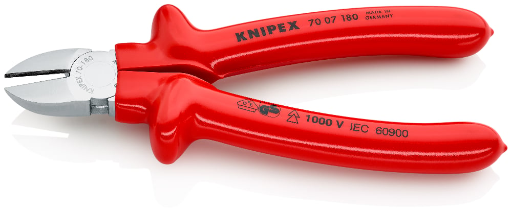 KNIPEX Diagonal Cutting Pliers (VDE), 180mm