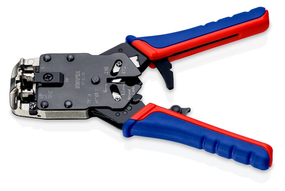 KNIPEX Ratcheting Crimping Pliers for Data Plugs 46 & 8 Pin
