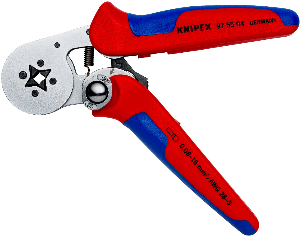 KNIPEX Self-Adjusting Crimping Pliers for Wire Ferrules Square Crimp