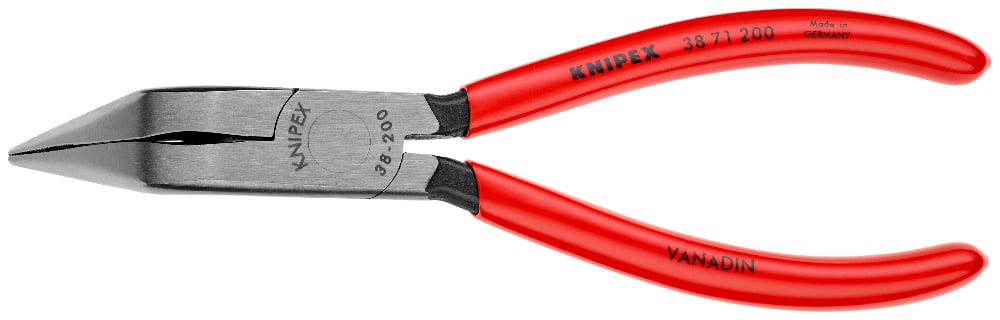 KNIPEX Mechanics Long Nose Pliers 200mm Bent Deep Reach