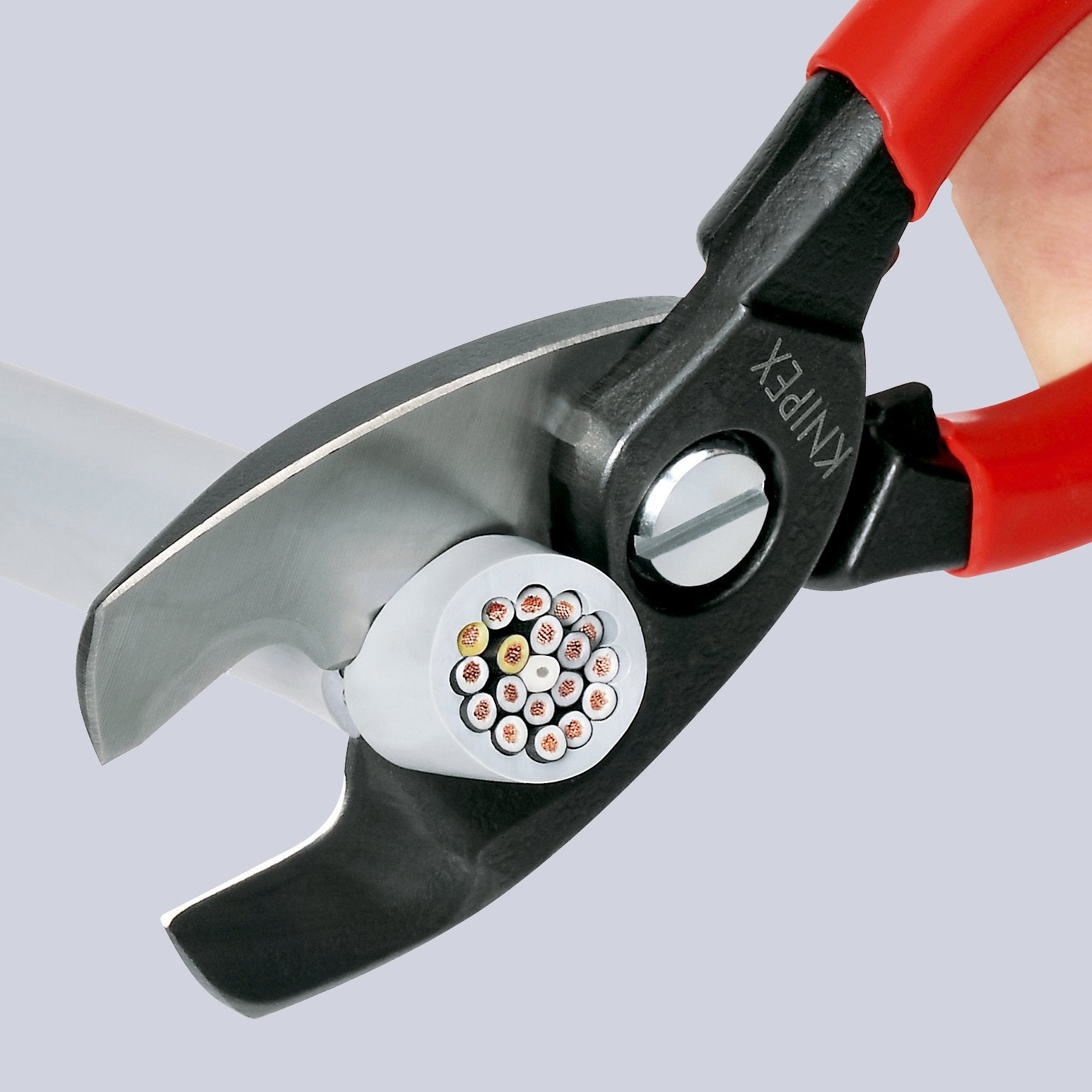 KNIPEX Shears Cable, Twin Cutting Edge, Plastic Coated, 200mm