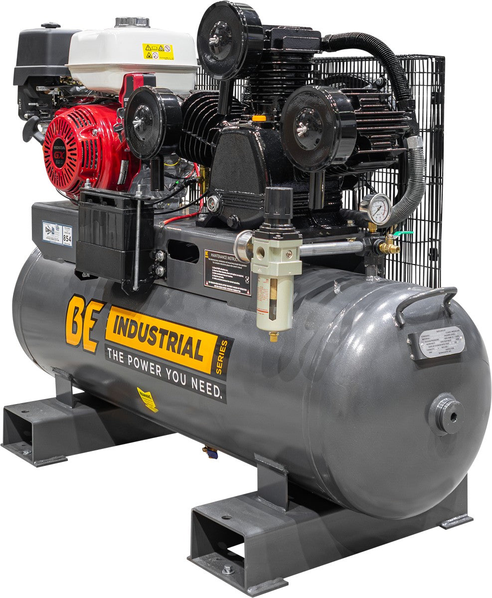 BE 160L Air Compressor - 13hp Petrol, Belt Drive, Electric Start | P16013-HE