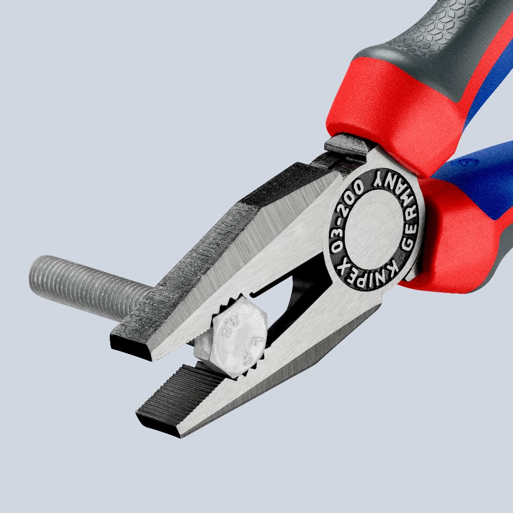 KNIPEX Pliers, Combination, Cushion Grip, 200mm