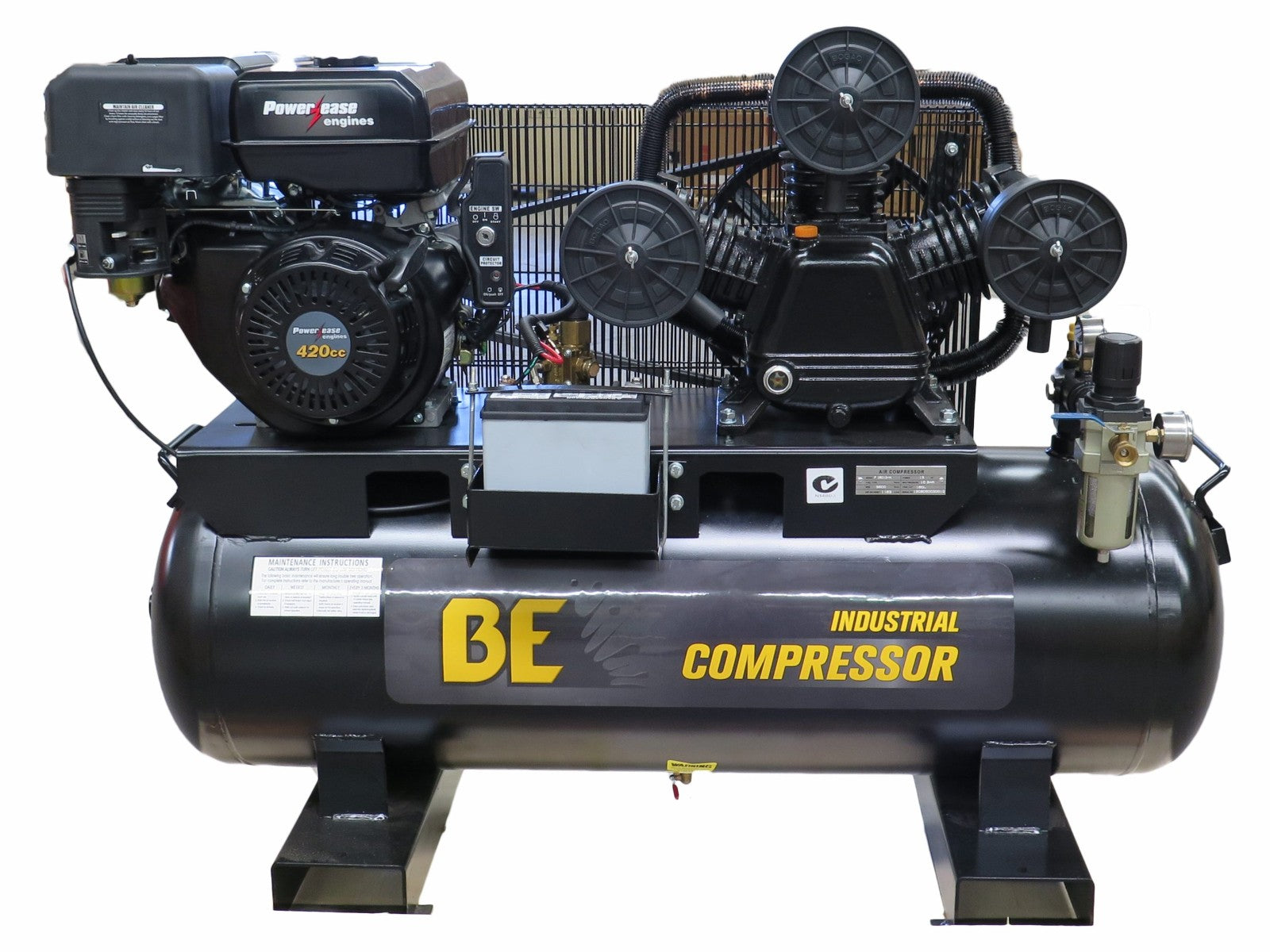 BE 160L Air Compressor - 15hp Petrol, Belt Drive | P16015-RE