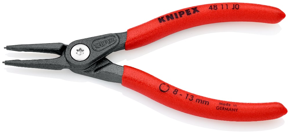 KNIPEX Pliers, Precision Internal Circlip Straight , 8 - 13mm Ø, 140mm