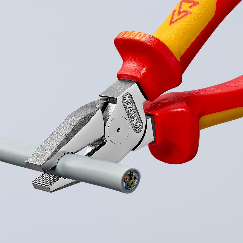 KNIPEX Pliers, Combination High Leverage, VDE, 225mm