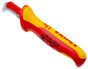 KNIPEX Knife, Stripping With Guide Shoe 1000V VDE