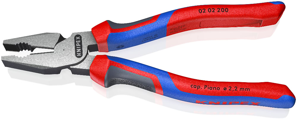 KNIPEX Pliers, Combination High Leverage, Cushion Grip, 200mm