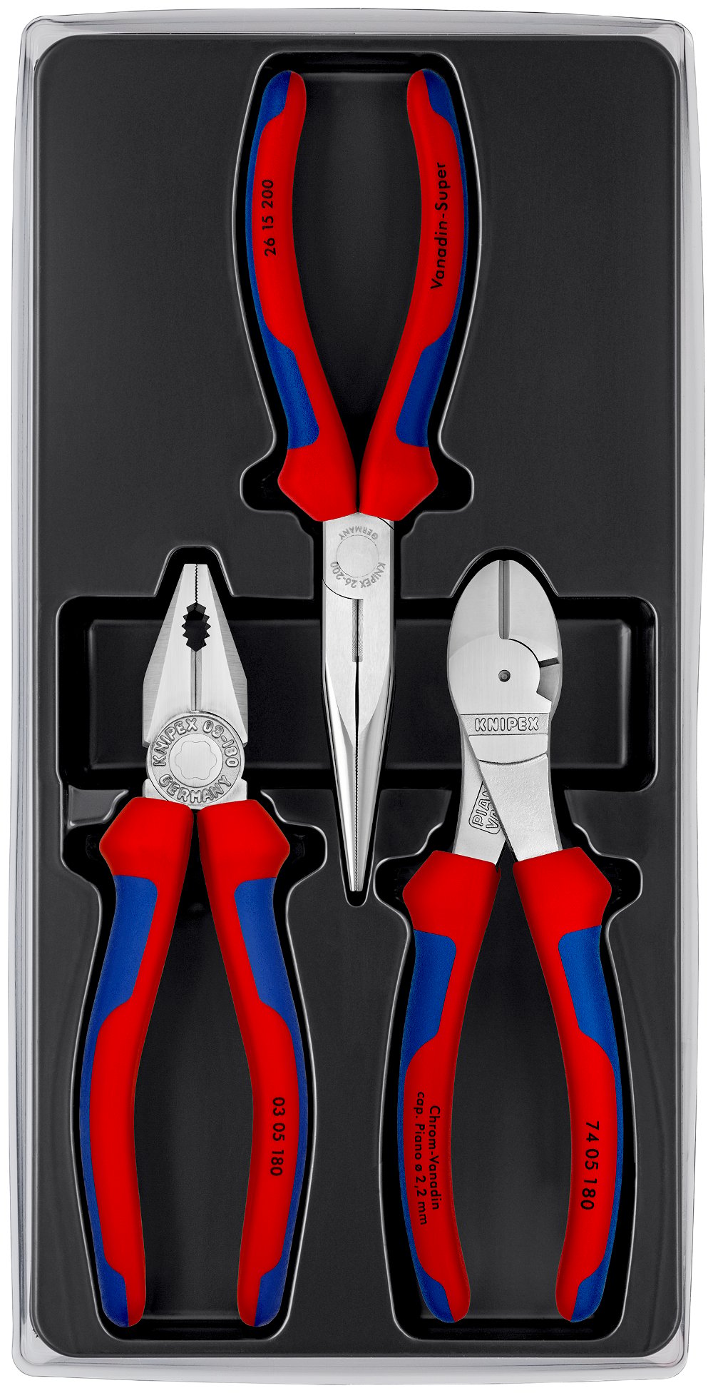 KNIPEX Pliers "Assembly" Set 3pc - Cushion Grip